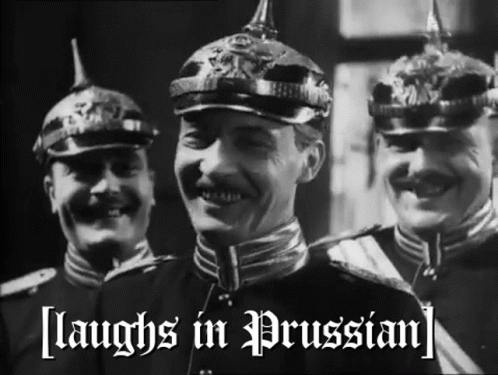 Pickelhaube Laughs In Prussian GIF - Pickelhaube Laughs In Prussian Prussian GIFs