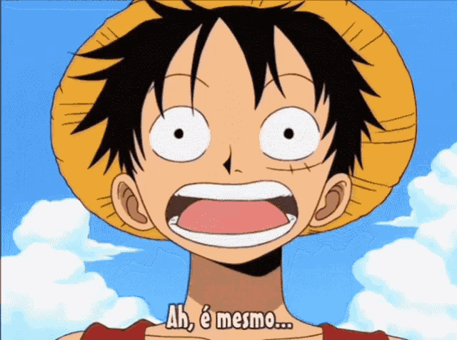monkey d luffy says ah e mesmo in a cartoon