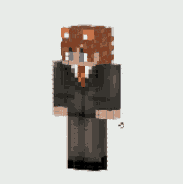 a minecraft character with a cat 's tail