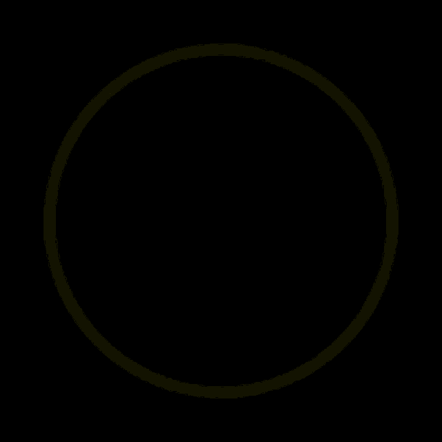 a yellow circle on a black background with a yellow border