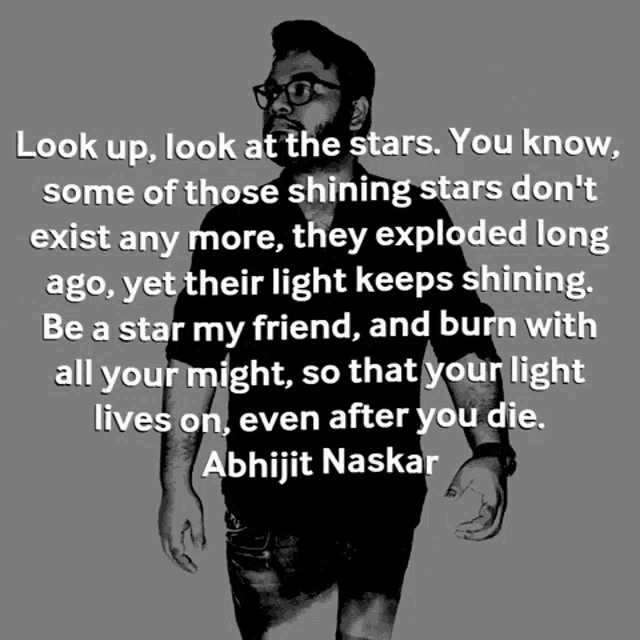 a black and white photo of a man with a quote on it