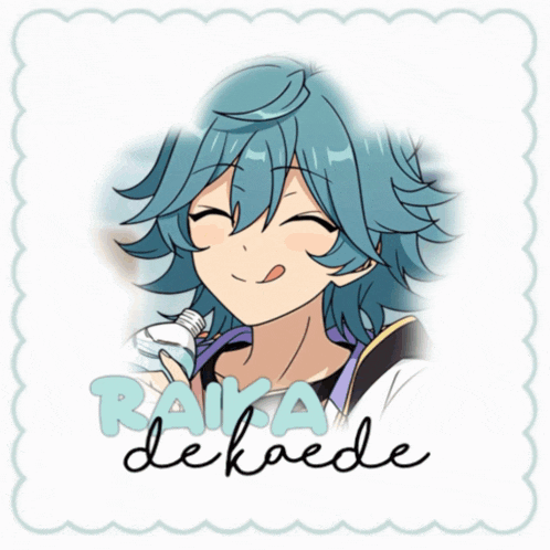 a drawing of a person with the name laika dekaede on it