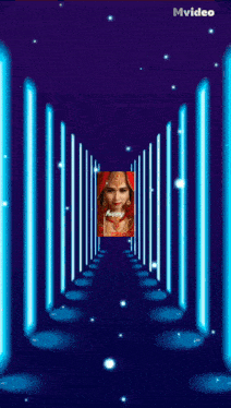 a picture of a woman with the word mvideo on the bottom left