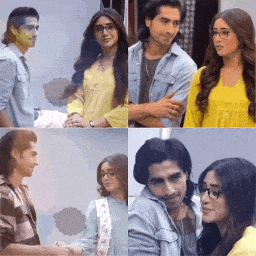 a collage of images of a man and a woman