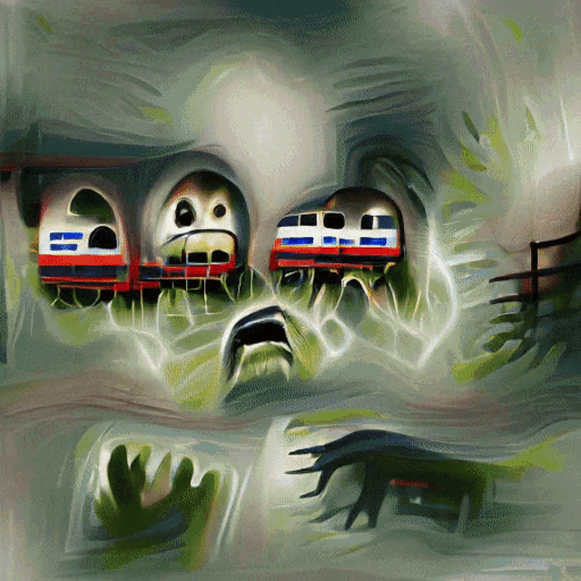 Frightening Trains Virtualdream GIF - Frightening Trains Virtualdream Art GIFs