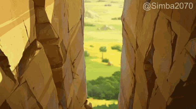 a cartoon drawing of a landscape with a watermark that says simba2070