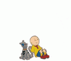 a cartoon of a boy sitting next to a cat with the words " gezellige avond allemaal " surrounding them