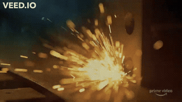 a fireworks display with the words veed.io in the corner