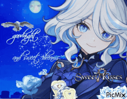 a picture of a girl with the words goodnight and sweet dreams above her