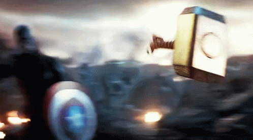 Captain America Hammer GIF - Captain America Hammer Thor GIFs