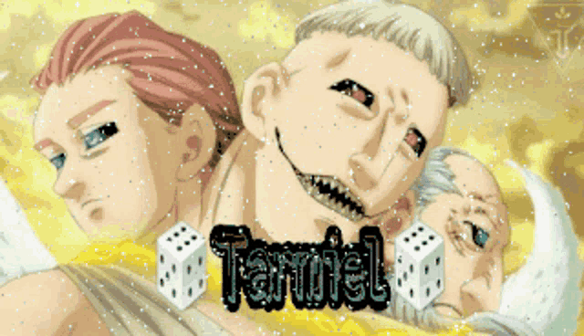 a cartoon drawing of a group of people with the word terminiel written on the bottom