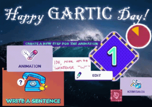 Gartic Phone Happy Gartic Day GIF - Gartic Phone Happy Gartic Day Sparkly GIFs