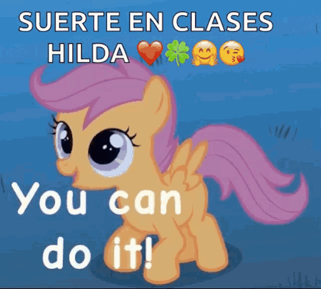 a picture of a pony with the words " you can do it "