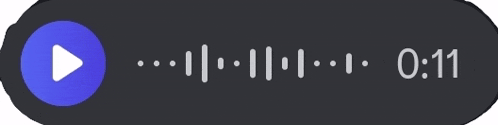 a blue play button with the time of 0:11