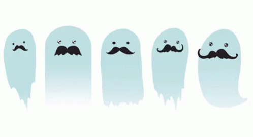 Dancing Ghost With Mustache GIF - Ghost Mustache GIFs