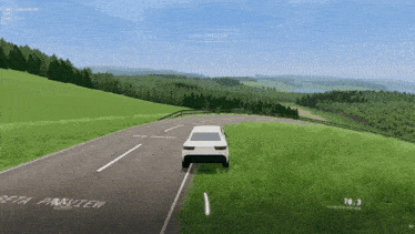 a car driving down a road with beta preview written on the side
