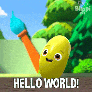 Hello World Beanie The Jelly Bean GIF - Hello World Beanie The Jelly Bean Blippi Wonders Educational Cartoons For Kids GIFs