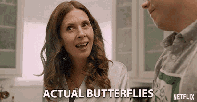Actual Butterflies Jessica Hecht GIF - Actual Butterflies Jessica Hecht Karen Hayes GIFs