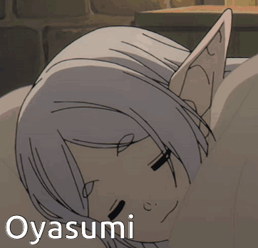 Oyasumi Frieren GIF - Oyasumi Frieren GIFs