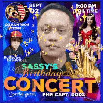 a poster for sassy 's birthday concert on sept 2nd