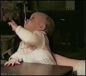 Baby With Spoon GIF - Baby Spoon Struggle GIFs