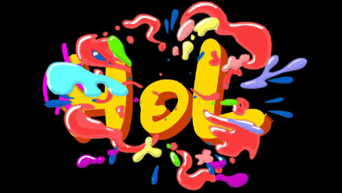 the word hot is surrounded by colorful splashes of paint