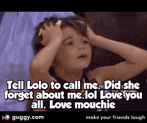 a young boy with his hands on his head says tell lolo to call me did she forget about me lol love you all love mouche