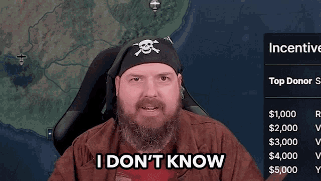a man with a beard says i do n't know