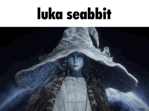 a picture of a witch with the words luka seabit on the top