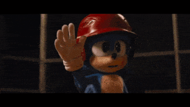 sonic the hedgehog is standing on a baseball field with the words " all alone " below him
