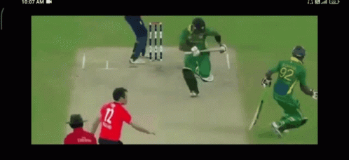 Pakistan Batsmen Runout GIF