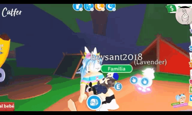 a screenshot of a video game with the name heysant2018 on it