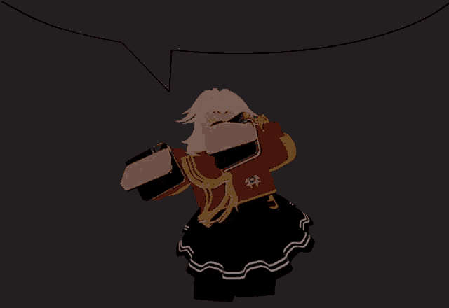 a cartoon character with a speech bubble behind her that says ' i 'm sorry '