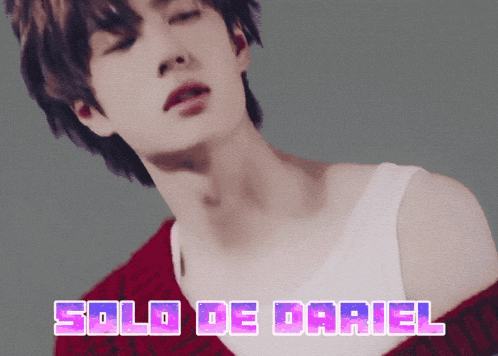 a picture of a man with the words solo de dariel written on it