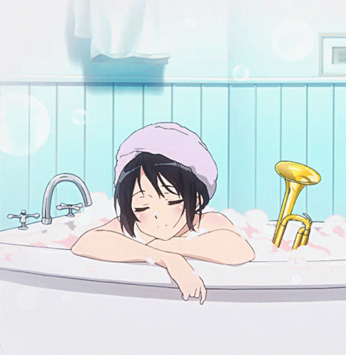 Bathing Anime GIF