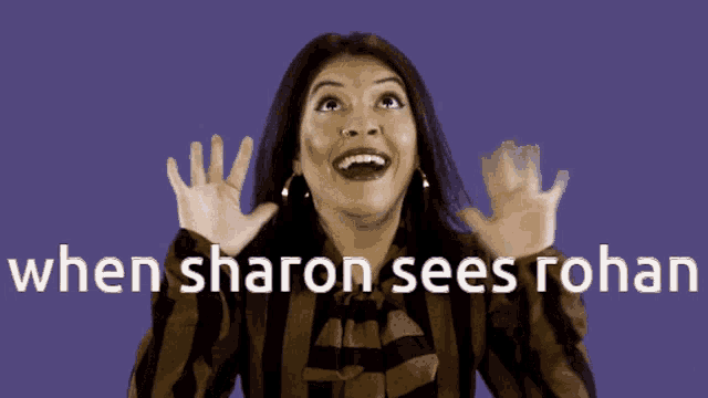 Whe Sharon Sees Rohan GIF