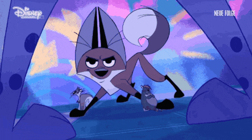a cartoon of a fox with a disney channel logo