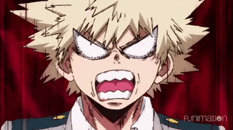 a close up of a cartoon character with his mouth open and the word funimation in the corner