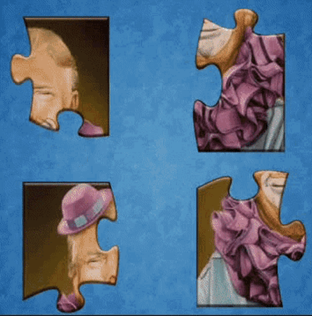 a puzzle that says ' i love clown puzzles especially the simple ones ' on the bottom