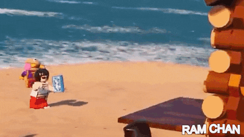a ram chan video shows a person standing on a beach