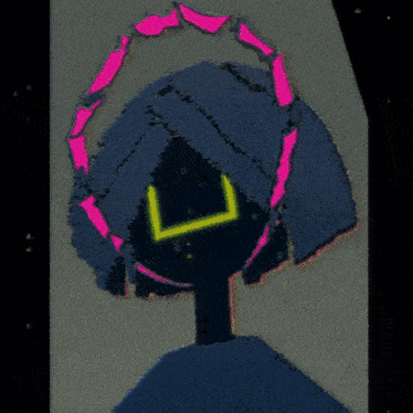 a drawing of a person with a circle around their head and the letter l on their face