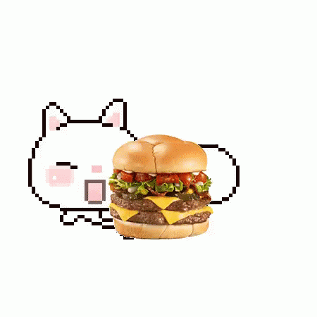 Cat Chases Cheeseburger GIF - GIFs