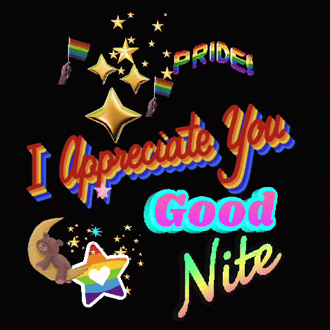 a poster that says i appreciate you good nite on it