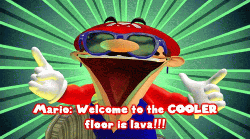 Smg4 Mario GIF - Smg4 Mario Welcome To The Cooler Floor Is Lava GIFs