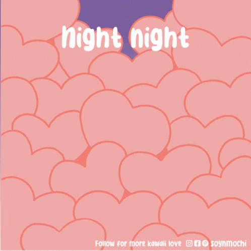 a cartoon of a hamster in a cloud with the words night night below it
