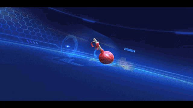 a chupa chups candy is being shot with a beam of light