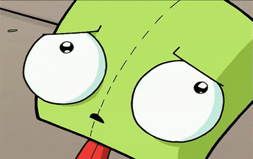 a close up of a cartoon character 's eyes