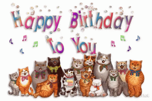 Happy Birthday Geburtstag GIF - Happy Birthday Geburtstag Cats GIFs