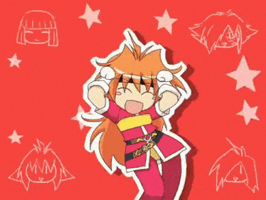 a drawing of a girl with a belt that says ' slayer ' on it