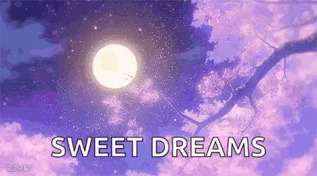 a purple sky with a full moon and a tree branch .